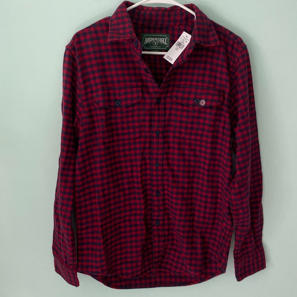 Men’s Plaid Flannel Button Down NWT